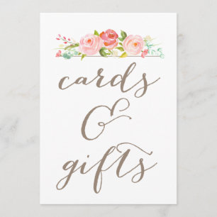 Rose Garden Wedding Cards & Gifts Sign