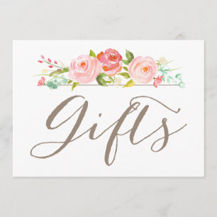 Rose Garden Wedding Gifts Sign Invitation