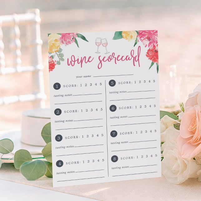 Rosé Garden | Wine Tasting Scorecard (Creator Uploaded)