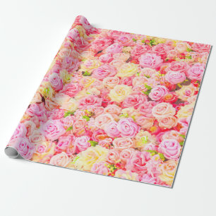 Rose garden wrapping paper