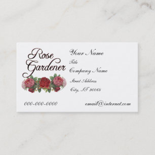 Rose Gardener Custom Business Card v2