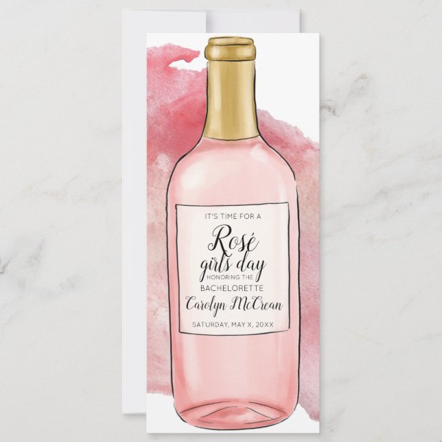 Rosé Girls Day Bachelorette Party Invitation (Front)