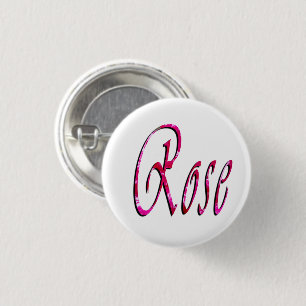 Rose Girls Name, 3 Cm Round Badge