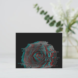 Rose Glitch Postcard