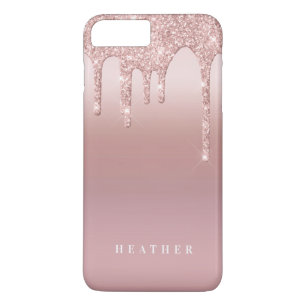 Rose Glitter Ombre Pink Blush Name iPhone 8 Plus/7 Plus Case