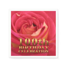 Rose Gold 100th Birthday Celebration Party PN