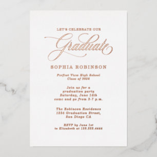 Rose Gold 2026 Elegant Modern Graduation Party