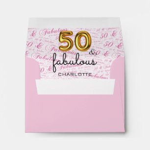 Rose Gold 50 and Fabulous Elegant Envelope