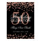 Rose Gold 50th Birthday Glitter Confetti Black