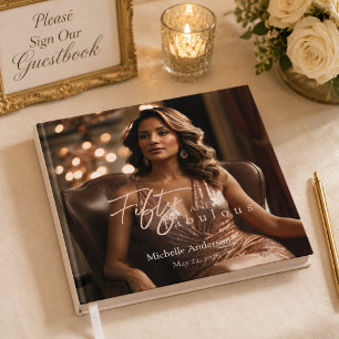 Rose Gold 50th Birthday Guest Book