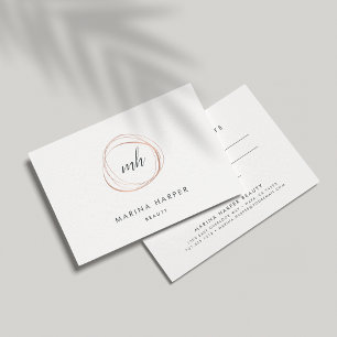 Rose Gold Abstract Monogram Logo Gift Certificate
