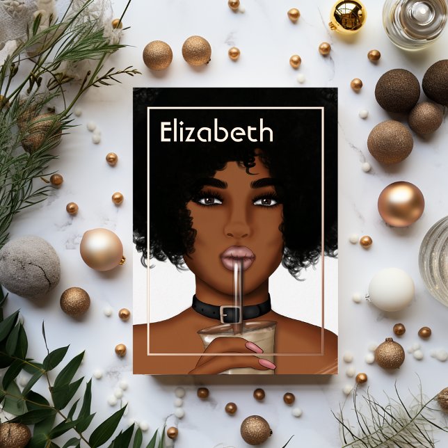 Rose Gold Afro Birthday Party Foil Invitation (Creator Uploaded)