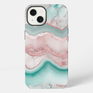 Rose Gold Agate Pattern iPhone 13 Case