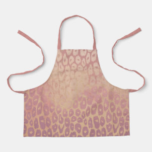Rose Gold and Beige Glitter Leopard Texture Apron
