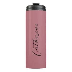 Rose Gold and Black Elegant Minimal Customised Thermal Tumbler