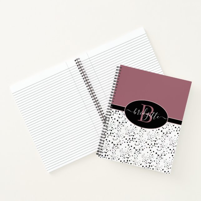 Rose gold and black Spiral Notebook (Inside)