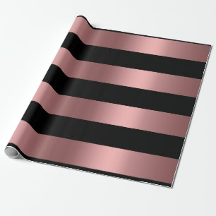 Rose Gold and Black Wrapping Paper