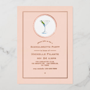 Rose Gold and Blush Cocktail Bachelorette Party