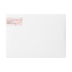 Rose Gold and Blush Marbled Wedding Address Labels