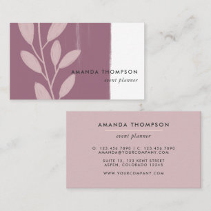 Rose Gold and Blush Pink Abstract Business Card