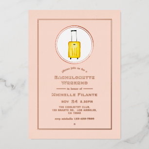 Rose Gold and Blush Travel Bachelorette Weekend