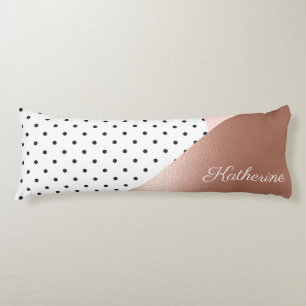 Rose Gold and Dots Body Cushion