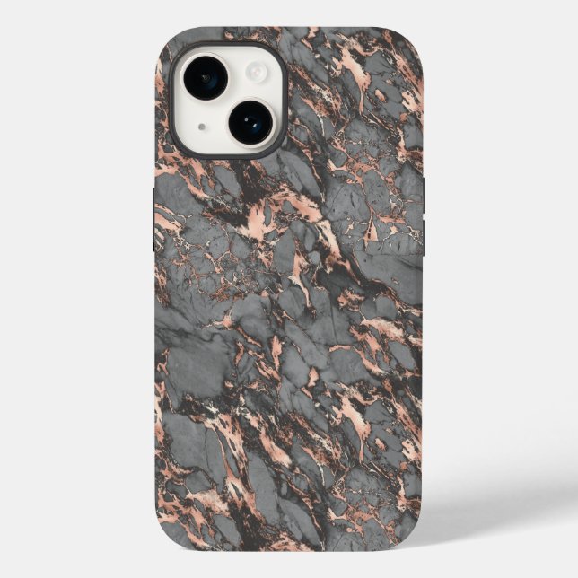 Rose Gold And Grey  Case-Mate iPhone Case (Back)