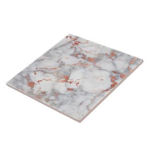 rose gold and grey marble ceramic tile