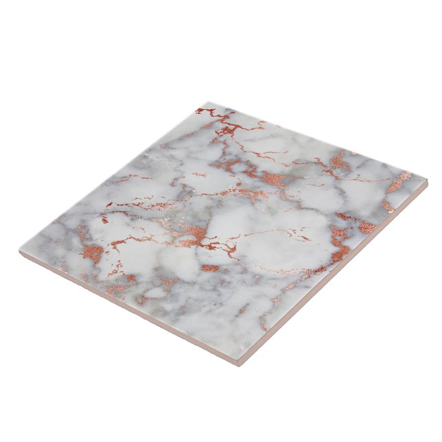 rose gold and grey marble ceramic tile (Side)