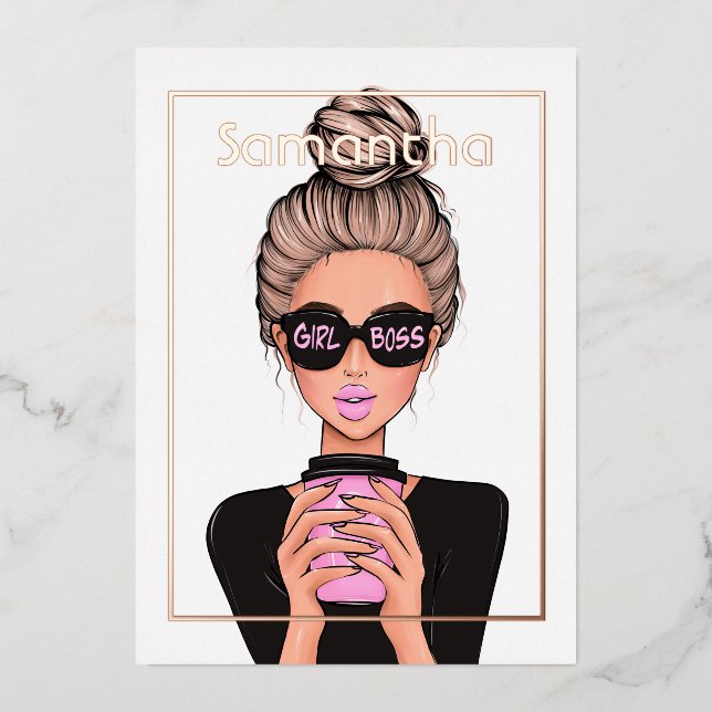 Rose Gold and Pink Birthday Party (Front)