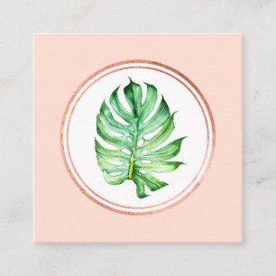 Rose Gold and Pink Event Planner Social Media Icon Square Business Card