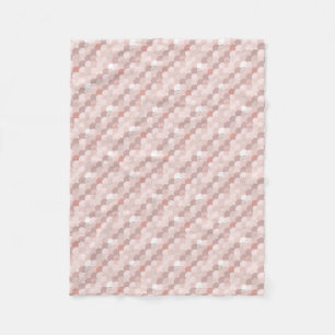 Rose Gold and Pink Pattern Fleece Blanket