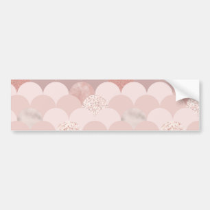 Rose Gold and Pink Tiles Bumper Sticker