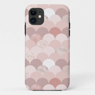 Rose Gold and Pink Tiles iPhone 11 Case