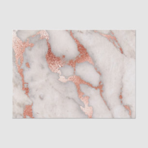 rose gold and white grey marble tissue paper