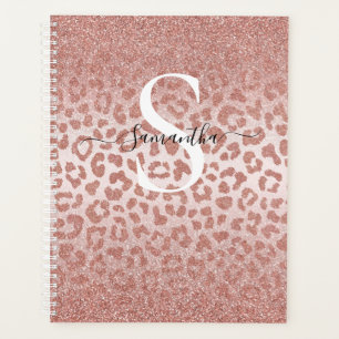 Rose Gold Animal Print Glittery Gradient Planner