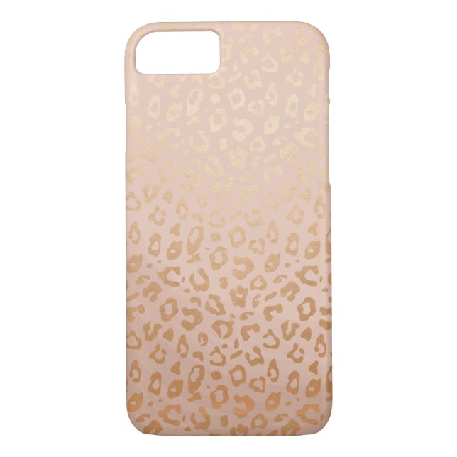 Rose Gold Animal Print Pattern iPhone 7 Case (Back)