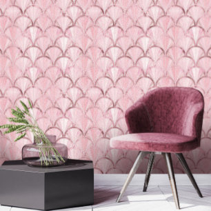 Rose Gold Art Deco Luxury Pattern Wallpaper