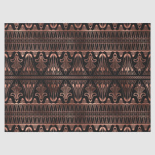 Rose Gold Art Deco on Black Decoupage Tissue Paper