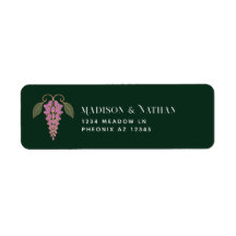 Rose Gold Art Nouveau Pink Wisteria Wedding