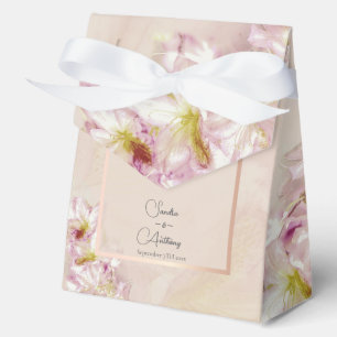 Rose Gold Azalea Wedding Favour Box