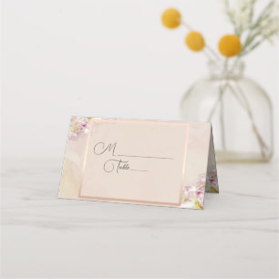 Rose Gold Azalea Wedding Place Card