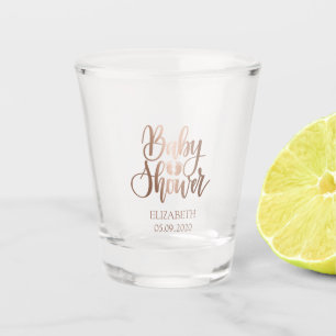Rose Gold Baby Shower Feet Shot Glass