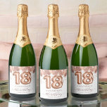 Rose Gold Balloons 18th Birthday Party Sparkling Wine Label<br><div class="desc">Pop the cork and toast to your 18th birthday with a touch of humour and a lot of style using our Rose Gold Blush Pink Balloons Confetti Birthday Party Sparkling Wine Labels. These labels aren't just for dressing up your bottles; they're here to add a playful twist to your milestone...</div>