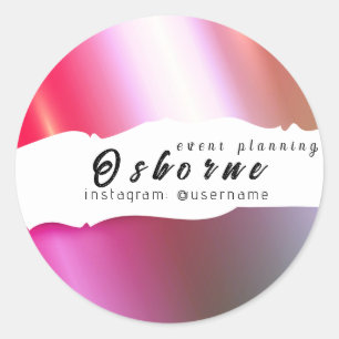 Rose Gold Balloons Event Planning Classic Round S Sticker