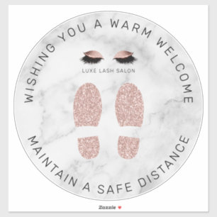 Rose Gold Beauty Salon Distancing Floor Marker