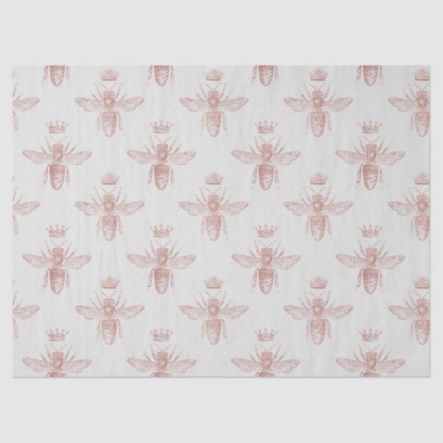 Rose Gold Bee Series Design 2 Tissue Paper (Front)
