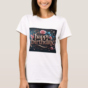 Rose gold birthday luxurious elegant extravagant  T-Shirt
