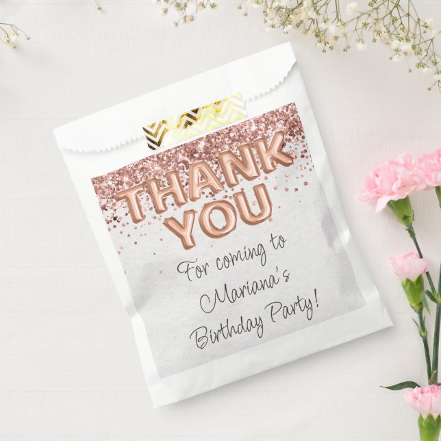 Rose Gold Birthday Party Favour Bag (Sealed)