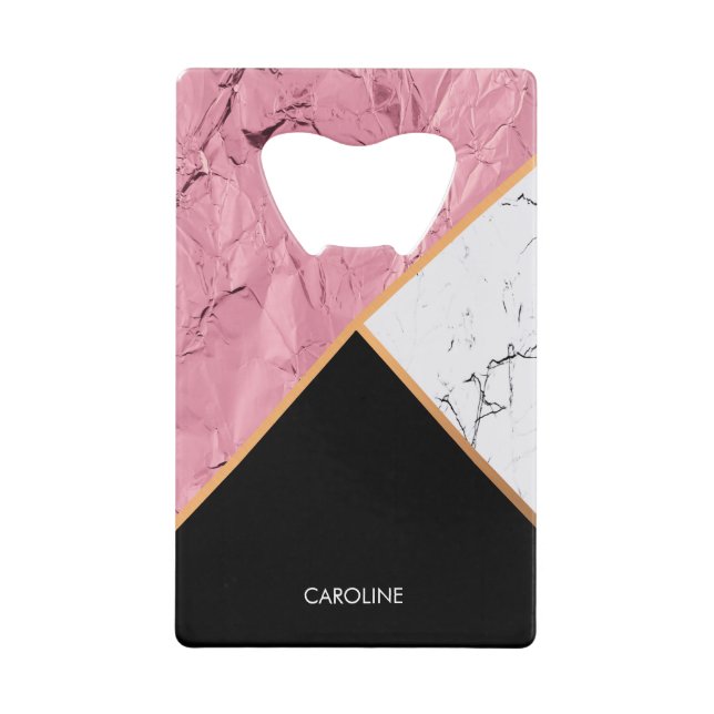 Rose Gold Black and White Marble Pattern (Front)